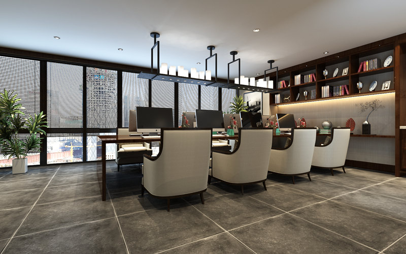 新中式<a href=http://www.xiaoshoupa.cn/tags-457.html target=_blank class=infotextkey>辦公室裝飾設(shè)計(jì)</a>效果圖